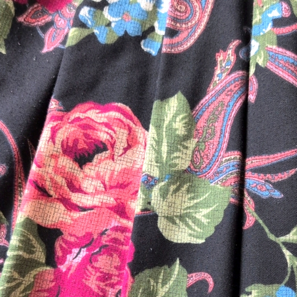 Vtg 90's Floral Button Down Midi Skirt High Waisted Feminine Cottagecore L/XL - Picture 5 of 13